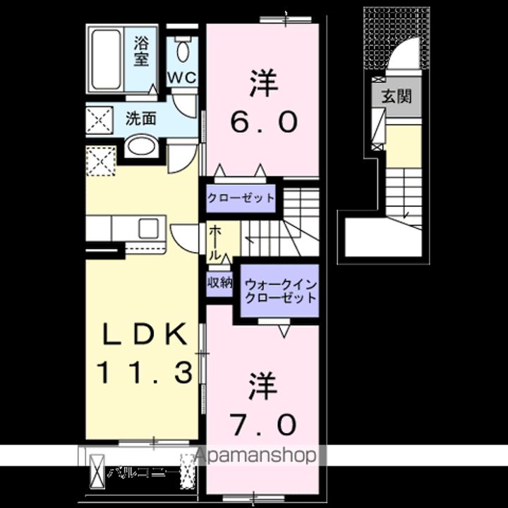メゾン ベル アンジュ Bの間取り