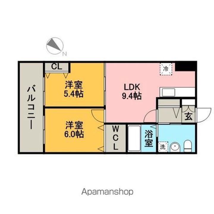 福岡県福岡市博多区吉塚1丁目の賃貸マンションの間取り