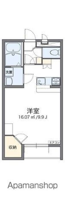 レオパレス北丘204の間取り