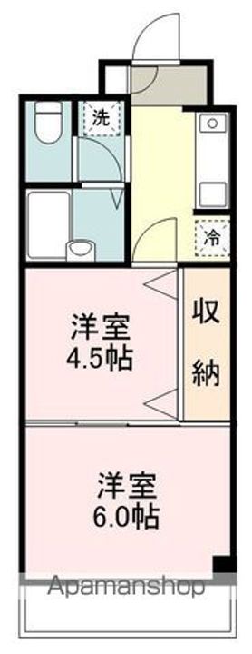 パンビアル西公園ビル502の間取り