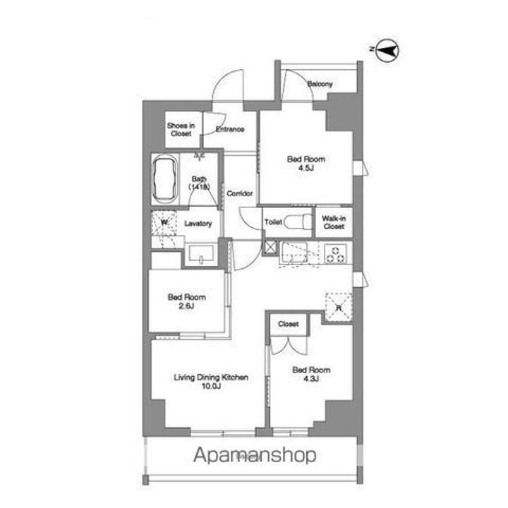 BPRレジデンス東日暮里の間取り