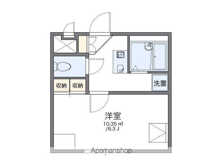 レオパレス芹橋203の間取り