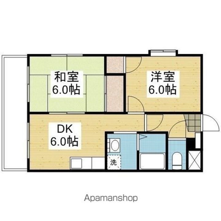 コーポカワモト5.541の間取り