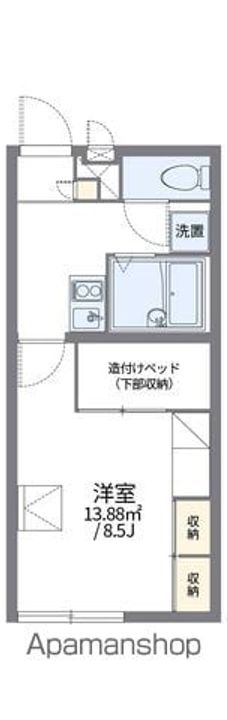 レオパレスTKすずめ216の間取り