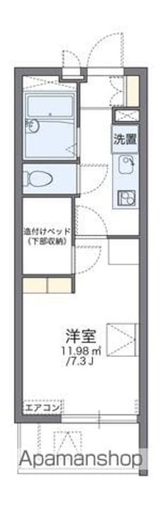 レオパレスウエスト ドリーム104の間取り