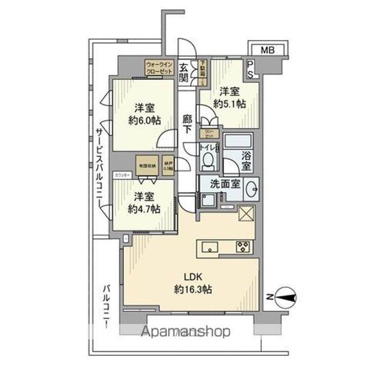 プラウド東陽町サウスの間取り
