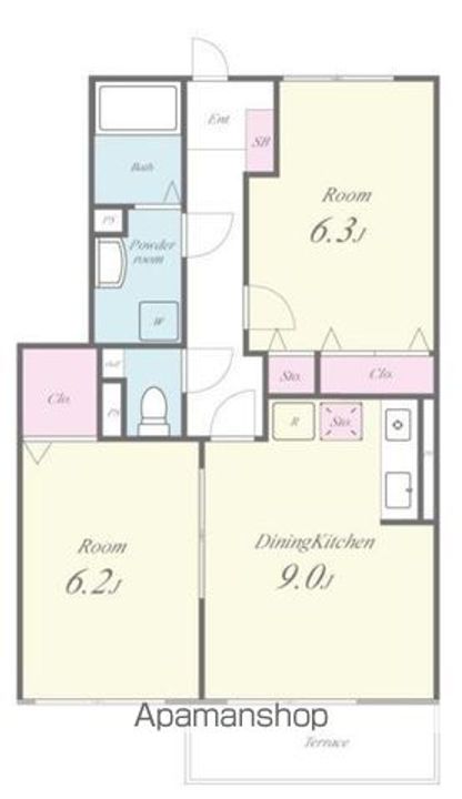 千葉県船橋市金杉3丁目の賃貸アパートの間取り