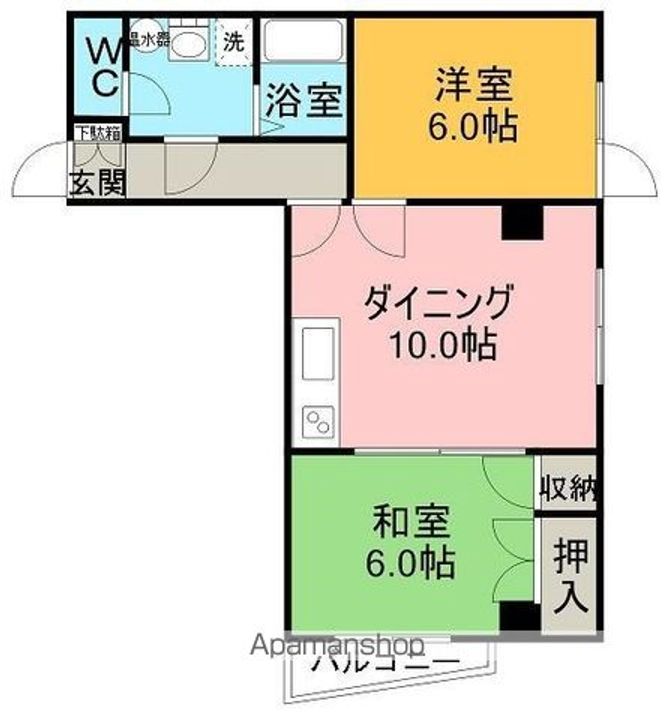 北海道網走市北三条西2丁目の賃貸マンションの間取り