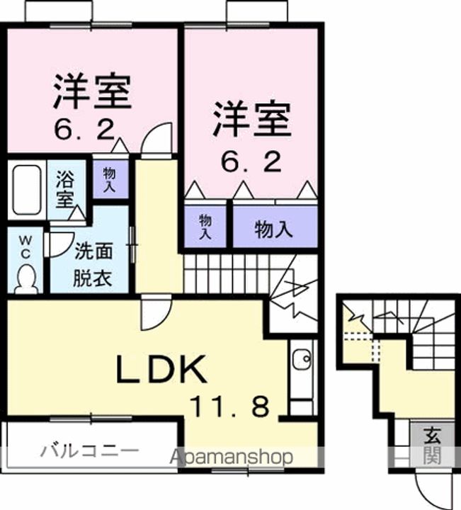 ハイム高岡 Ⅱの間取り