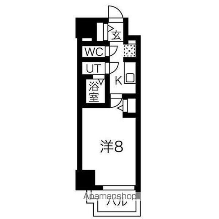メイクス高岳401号室の間取り