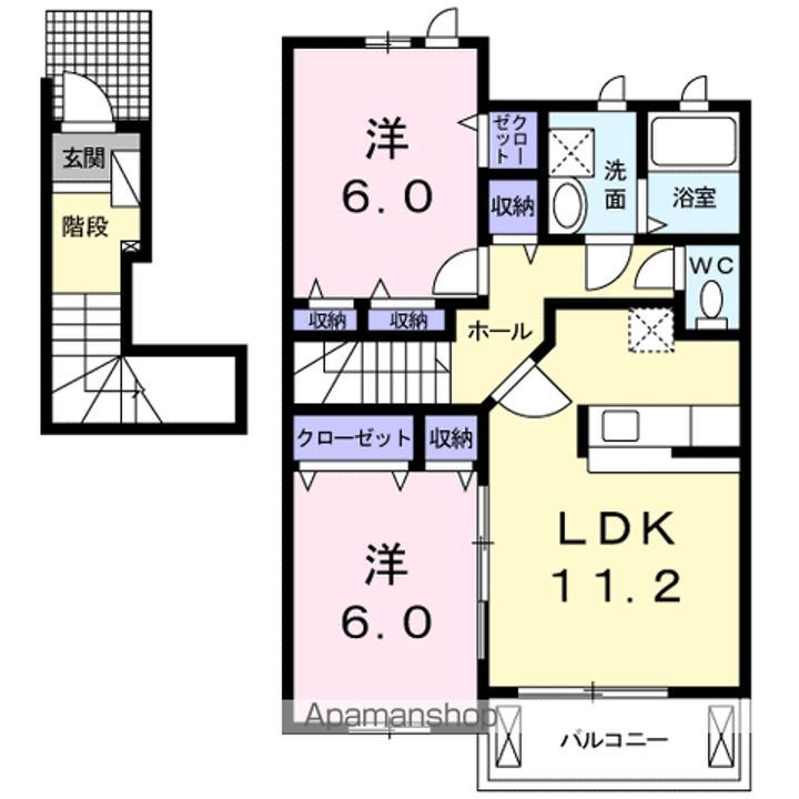 カルム・プロムナードⅠの間取り