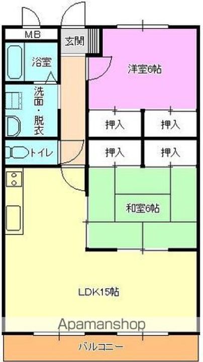 アビタシオン東辻A301の間取り