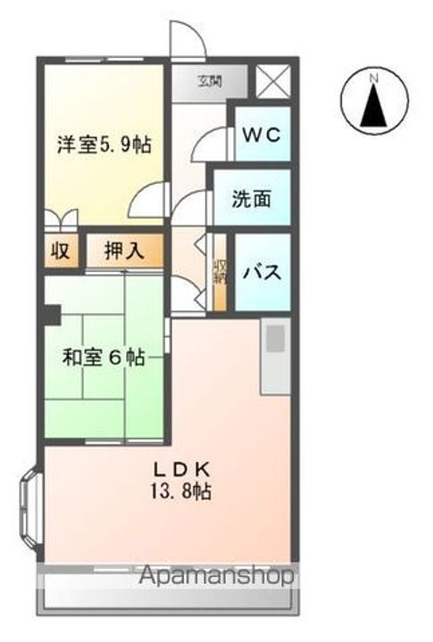 スカイハイツ野田の間取り
