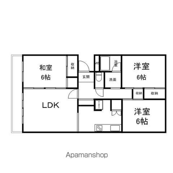 レジデンス渚203の間取り