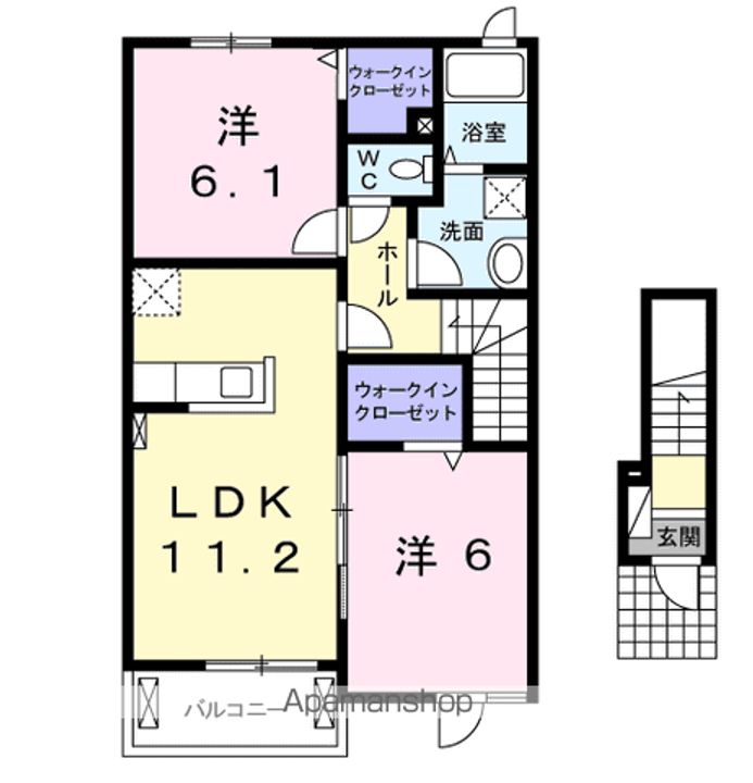 アンジェロフェリーチェ Aの間取り