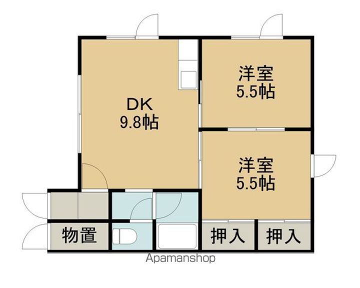 ロイヤルハイム明徳201の間取り