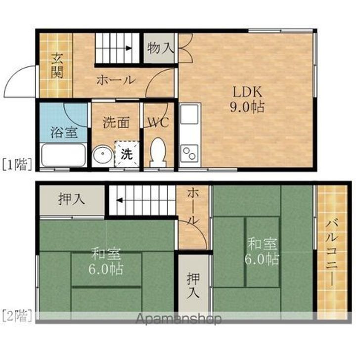 大阪府岸和田市小松里町(一戸建)の賃貸物件戸建ての間取り