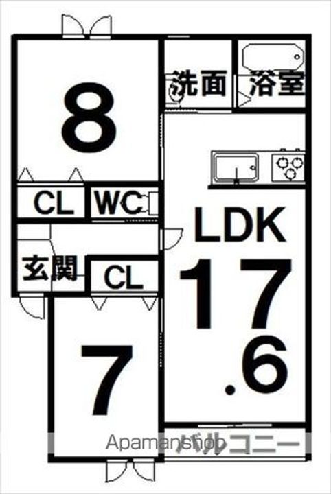 タイタスⅡ307の間取り