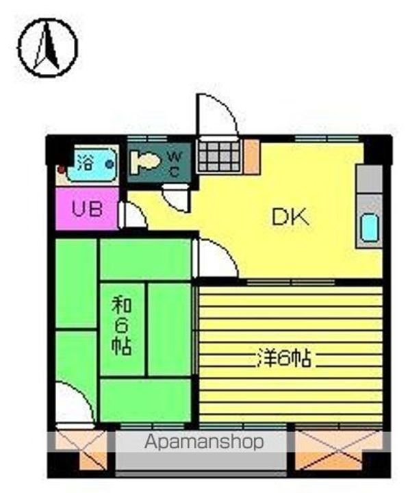 愛媛県松山市福音寺町の賃貸マンションの間取り