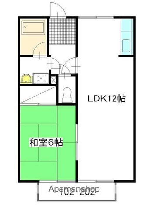 DUO COURT NOZAKI A棟102の間取り