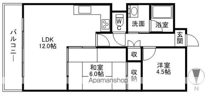 センコーハイツ 金田の間取り