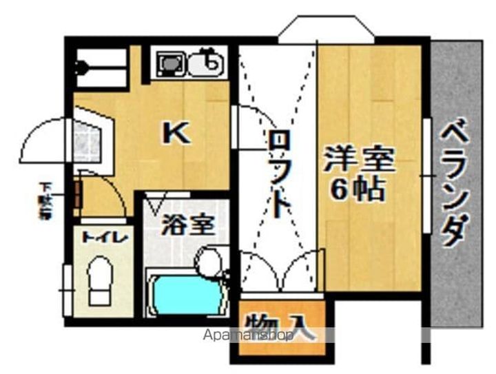 福島県郡山市安積町日出山字神明下の賃貸アパートの間取り
