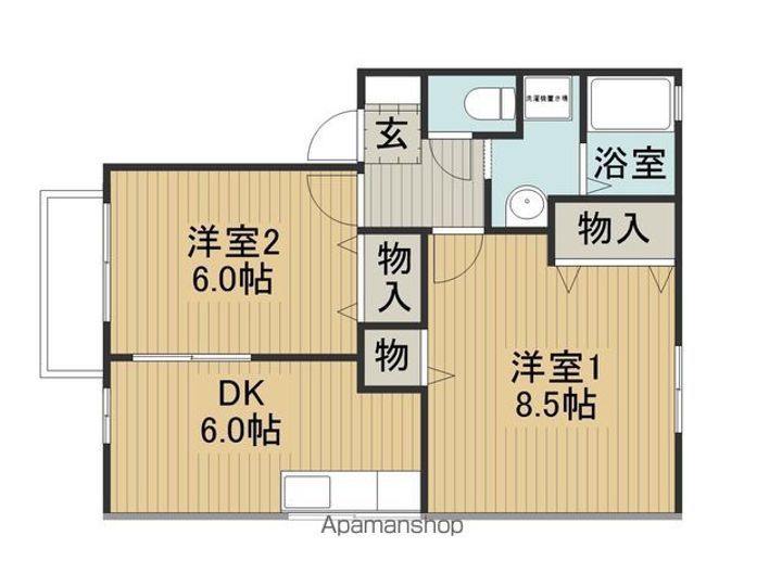 エトワール四賀C棟213の間取り