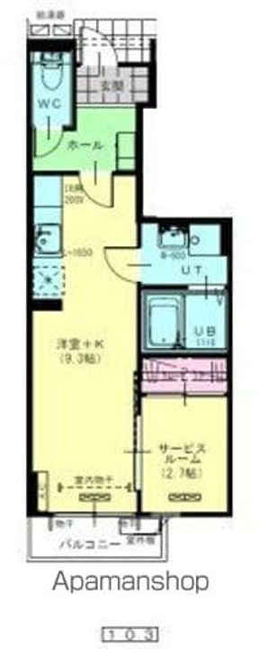 トレーフルⅢ103の間取り