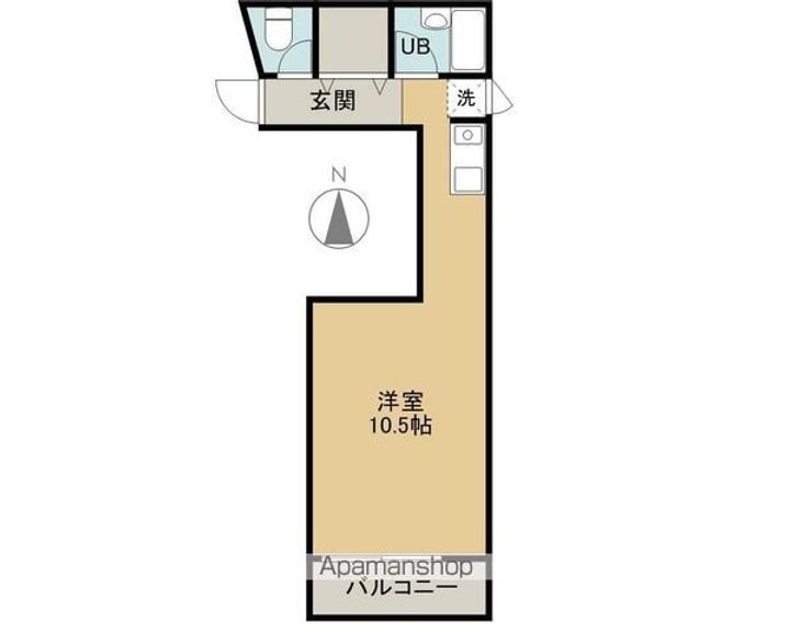 福島県郡山市田村町徳定字高畑の賃貸マンションの間取り