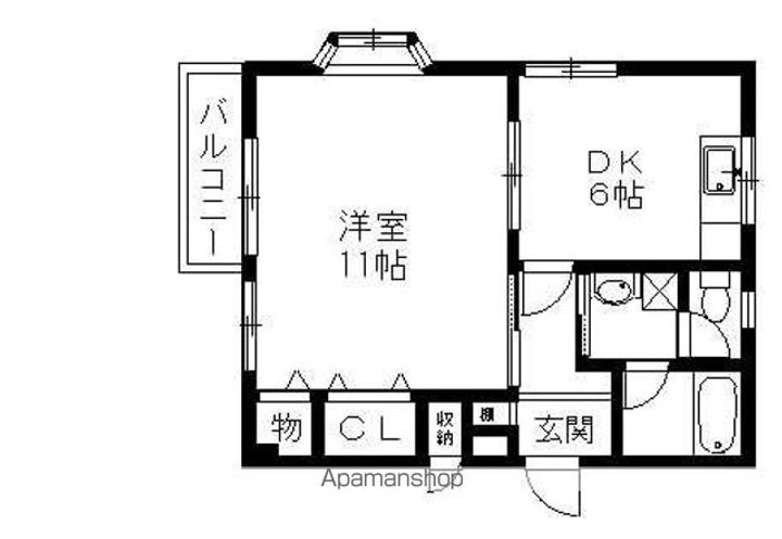 山田ハイツ201の間取り