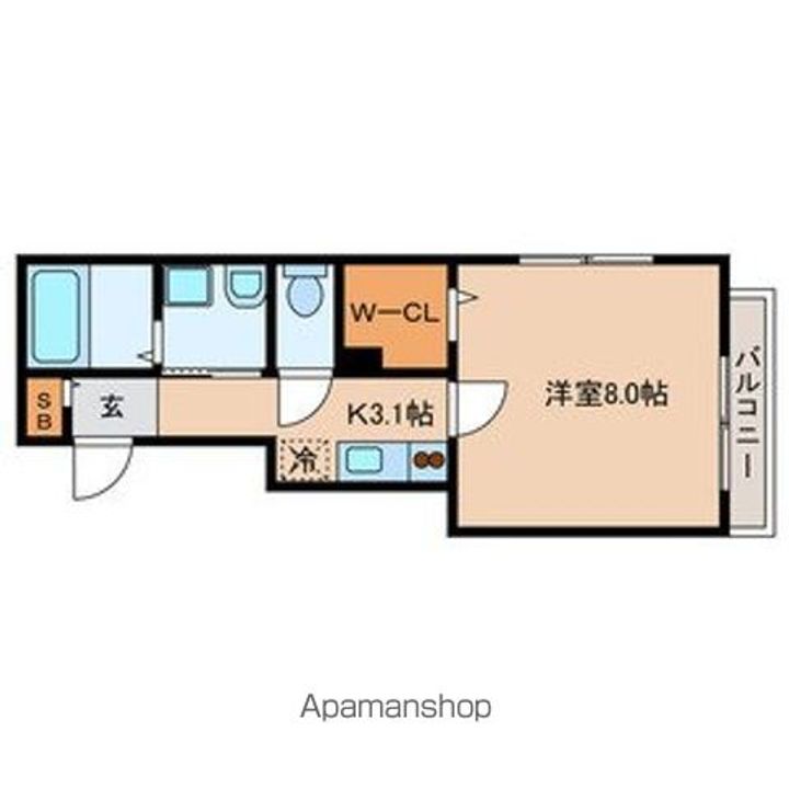 東京都足立区江北7丁目の賃貸マンションの間取り