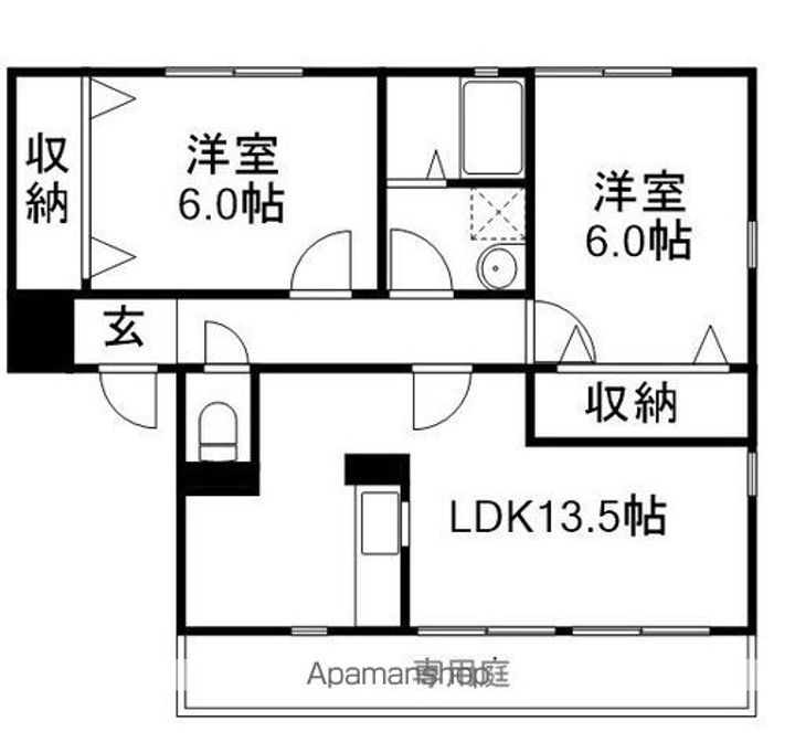 滋賀県甲賀市水口町北泉2丁目の賃貸アパートの間取り