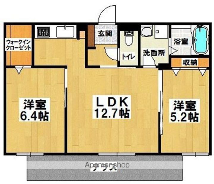 シャーメゾンカーサの間取り