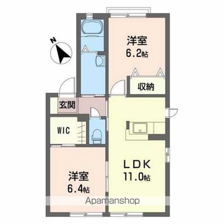 サニーハイツ 一番館の間取り