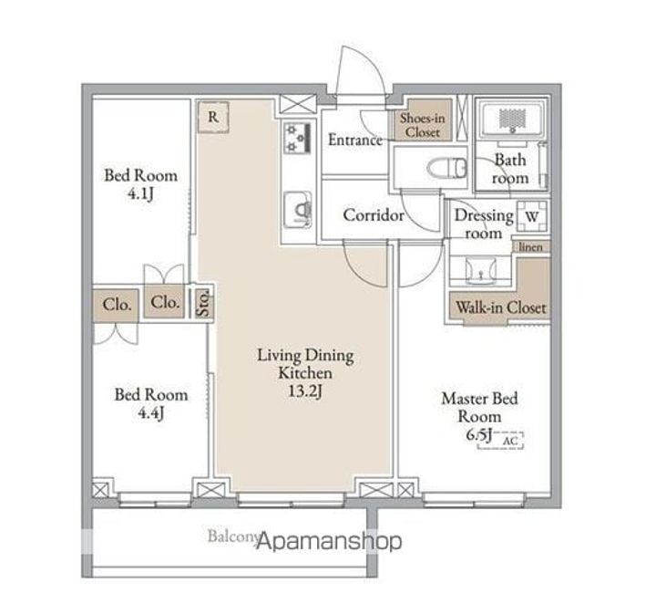 クラリティア横濱反町の間取り