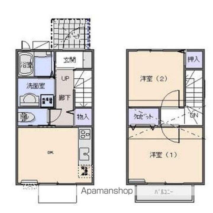 クレアクレール桜Cの間取り
