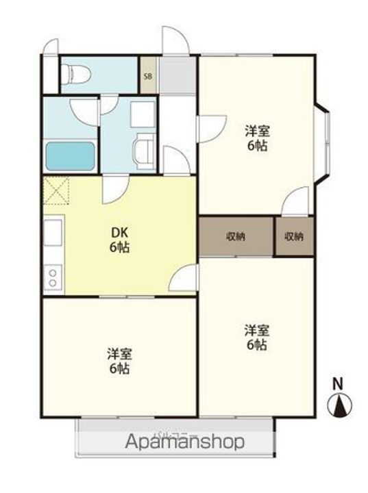 グランドマンション浅井Ⅱ201の間取り