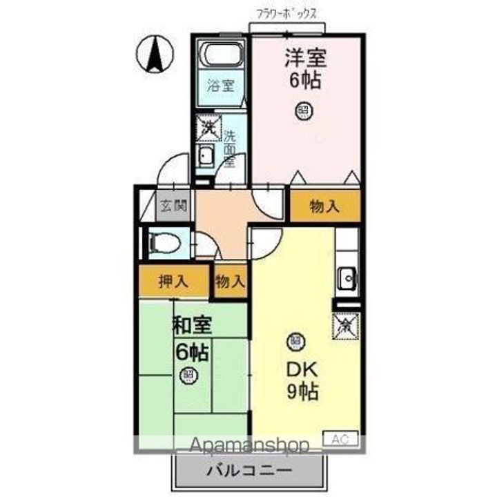 コーポラスITOⅡ Bの間取り