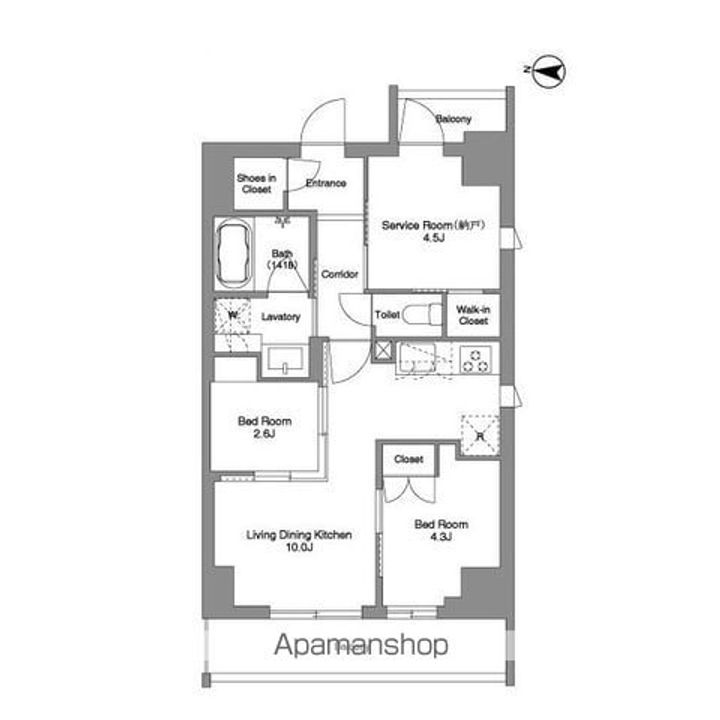 BPRレジデンス東日暮里の間取り