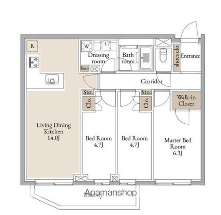 クラリティア横濱反町の間取り