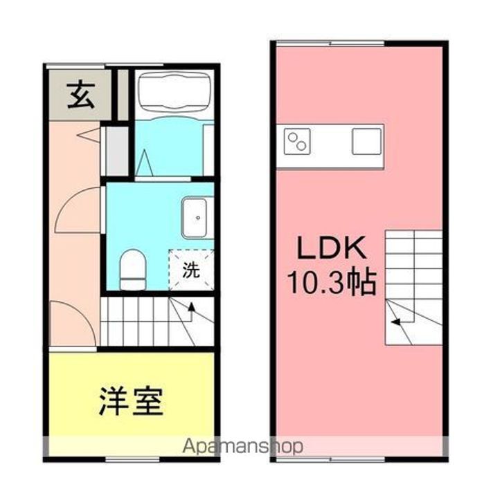 熊本県八代市築添町の賃貸アパートの間取り