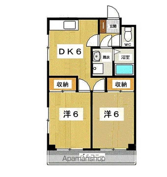 神奈川県横浜市戸塚区原宿1丁目の賃貸マンションの間取り