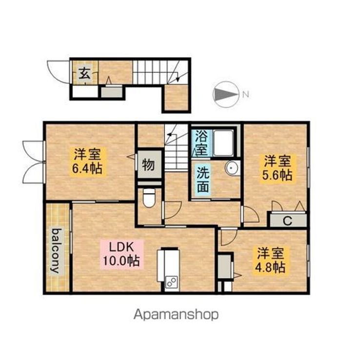 パレスバーディスA棟202の間取り