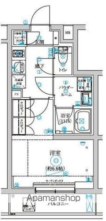 東京都中野区弥生町5丁目の賃貸マンションの間取り