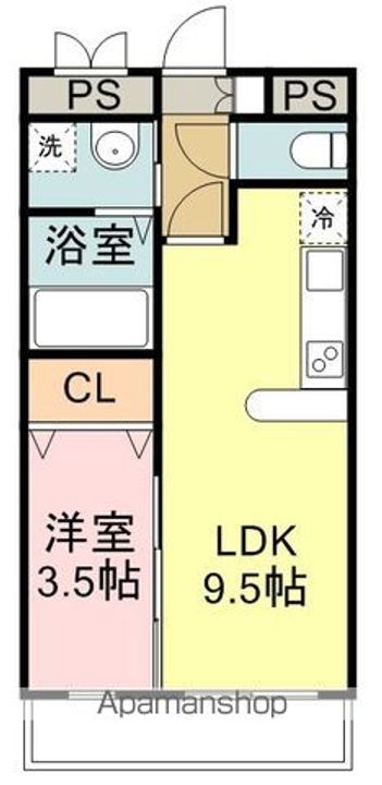 第2五橋ライフ102の間取り