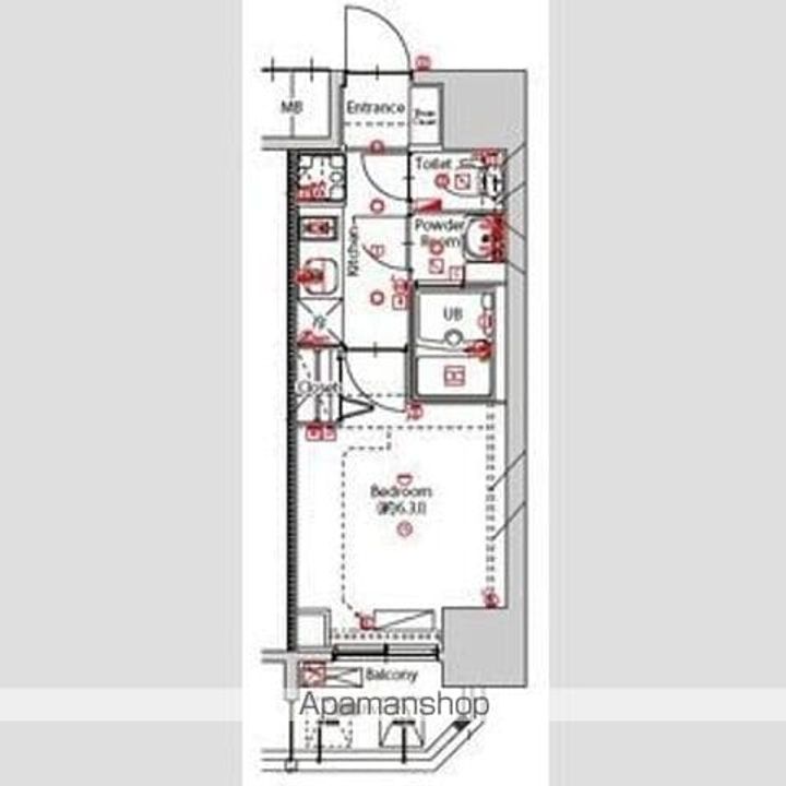愛知県名古屋市中区平和2丁目の賃貸マンション604の間取り