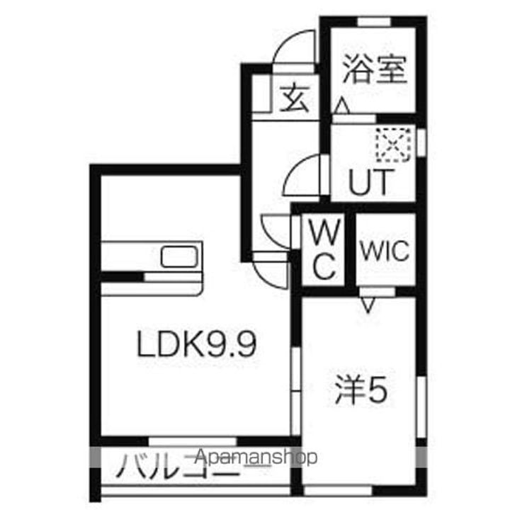 岩手県盛岡市山岸6丁目の賃貸アパートの間取り