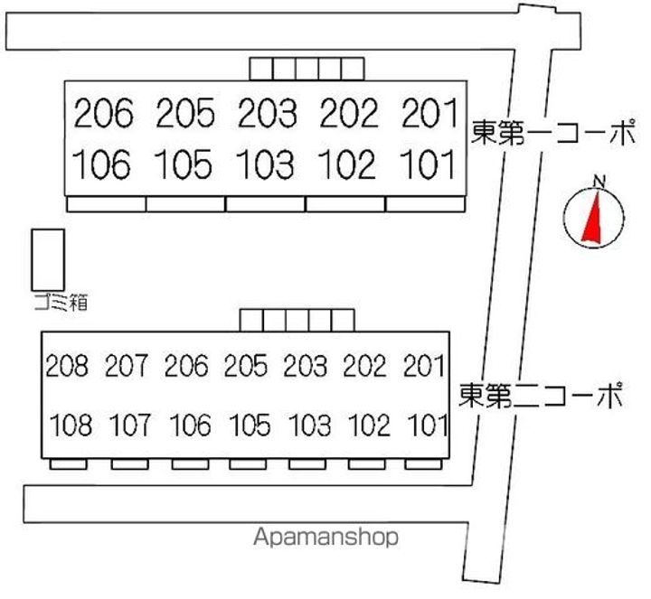 東第二コーポ206の内装