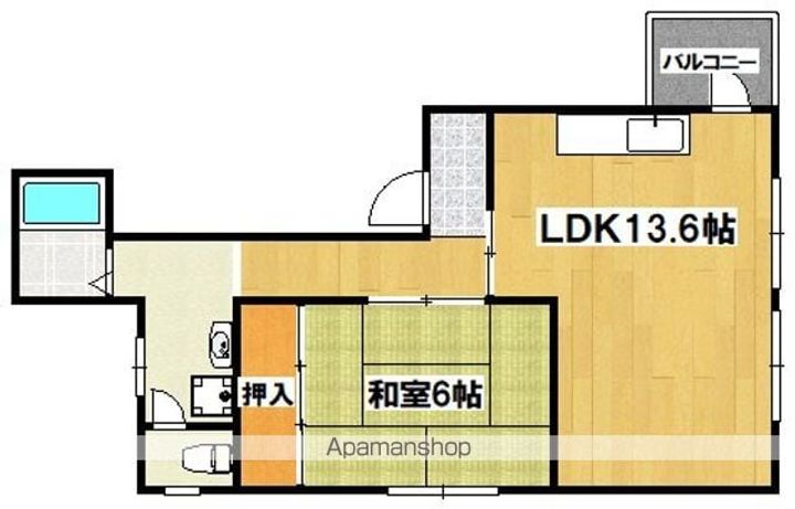 大阪府大阪市住吉区長峡町の賃貸マンションの間取り