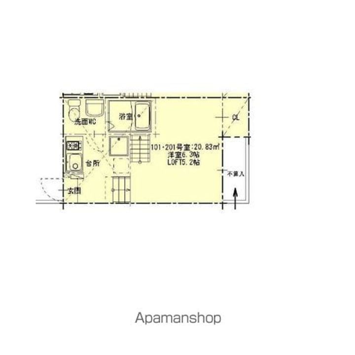 STAGE志賀本通201号室の間取り